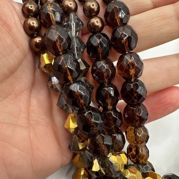 WITH TAG Sequin multi-strand beaded necklace with pearls! - Picture 11 of 16